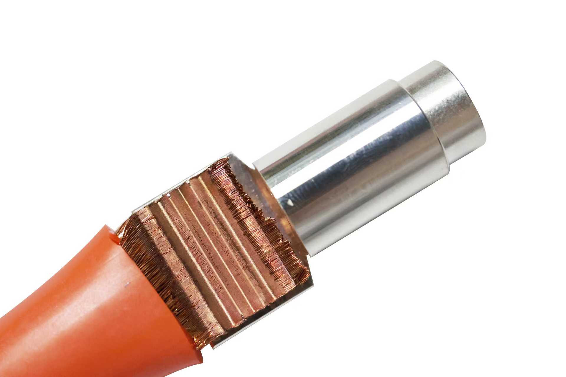 120mm²铜线与端子焊接
